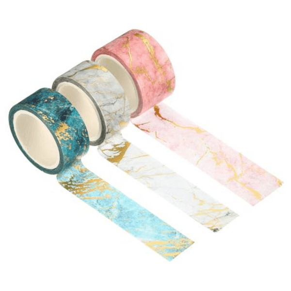 Washi Tape Box Set of 3 (Gold Marble Multi), Washi Tape Box Set of 3 (Gold Marble Multi)