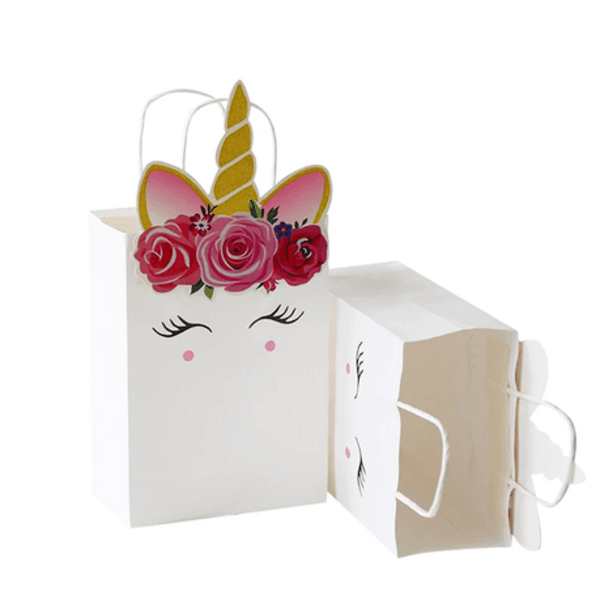 Party Favor Bags with Handles - Unicorn Flowers - 10 Bags, Party Favor Bags with Handles – Unicorn Flowers – 10 Bags