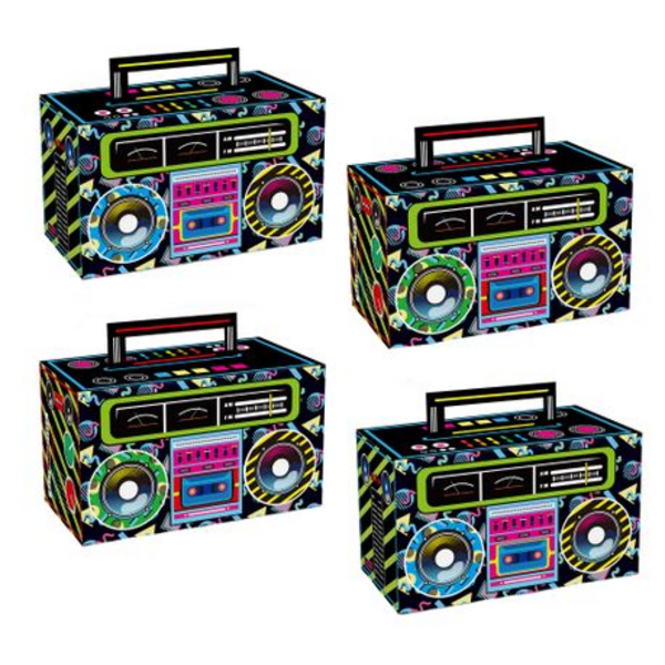 Party Favor Boxes - Disco Boombox Theme (12 Boxes), Party Favor Boxes – Disco Boombox Theme (12 Boxes)