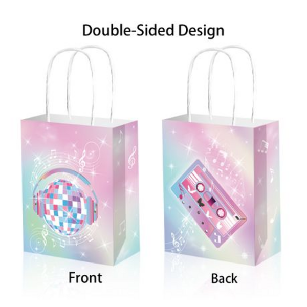 Taylor Swift / Music Party Favor Bags, Party Favor Bags with Handles – Taylor Swift Theme – 12 Bags