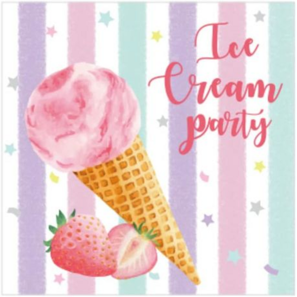 Party Paper Tableware / Cutlery Set - Ice Cream Theme, Party Paper Tableware / Cutlery Set – Ice Cream Theme (Set of 8)