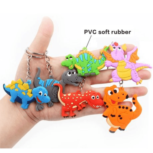 Dinosaur Themed Keychain Favor Set, Dinosaur Themed Keychain Favour Set – 12 Keychains