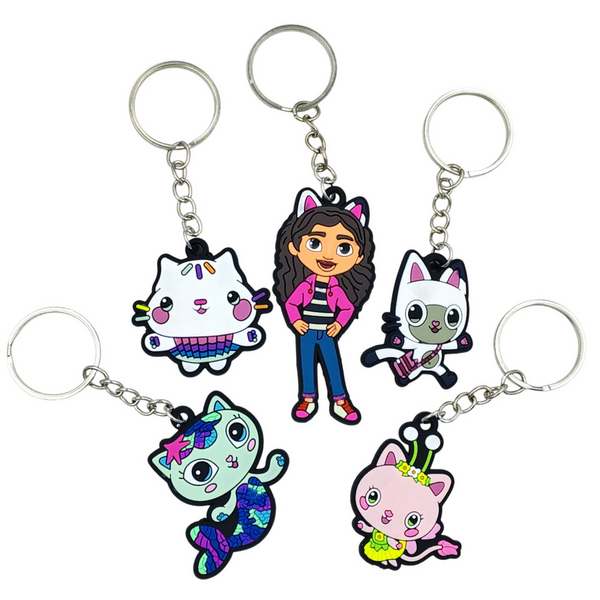 Gabby's Dollhouse Keychains, Gabby’s Dollhouse Keychains (5 Keychains)
