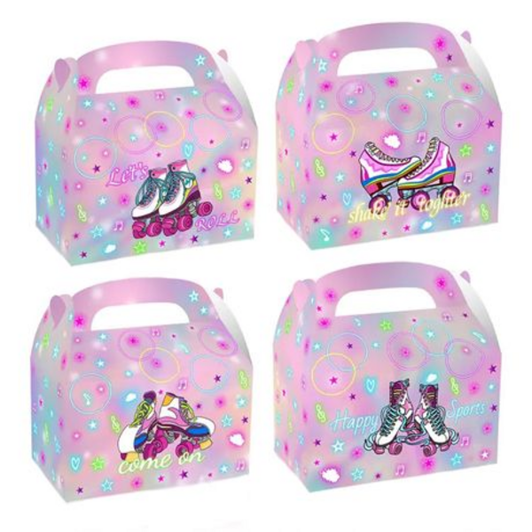 Party Favor Boxes - Retro Rollerblades Disco Theme - 12 Boxes, Party Favor Boxes – Retro Rollerblades Disco Theme – 12 Boxes