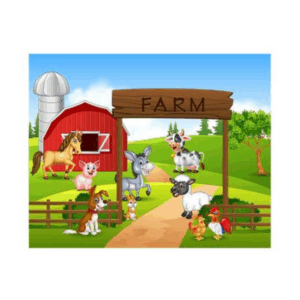 Kids Birthday Party Table and Photography Backdrop (Farm Theme)