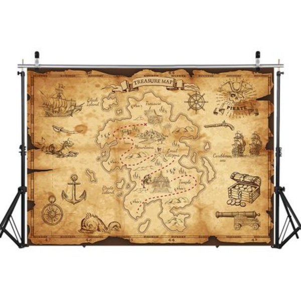 Small Kids Birthday and Photography Backdrop - Pirate Theme, Small Kids Birthday and Photography Backdrop – Pirate Theme