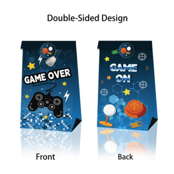 Party Favor Bags with Stickers - Gaming Theme, Party Favor Bags with Stickers – Gaming Theme (12 Bags)