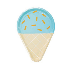 Party Paper Plate Set - Ice Cream Theme - 8 Plates
