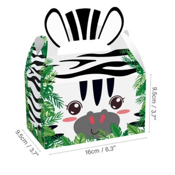 Party Favor Boxes - Wild Animal Faces Theme - 12 Boxes, Party Favor Boxes – Wild Animal Faces Theme – 12 Boxes