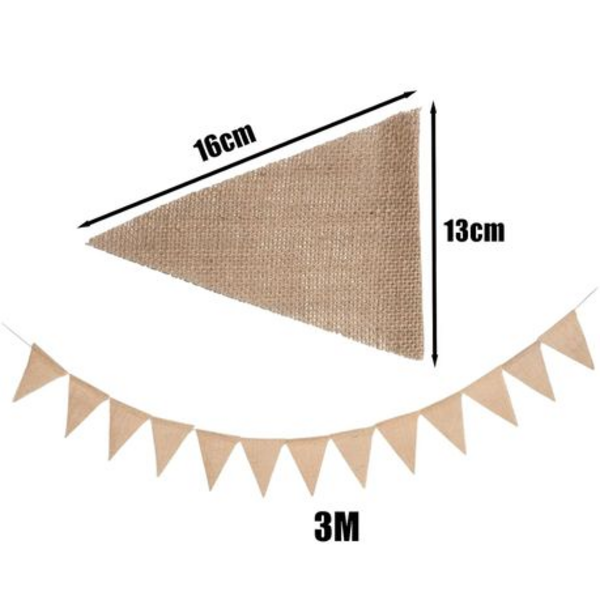 Burlap Hessian Bunting, Burlap Hessian Bunting