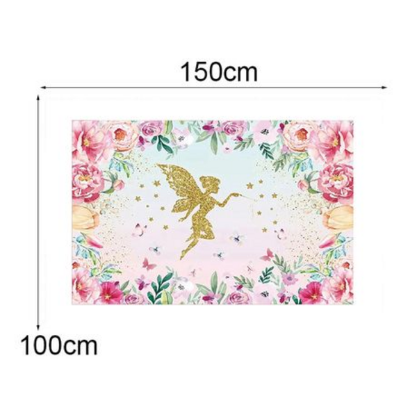 Small Kids Birthday Party Table and Photography Backdrop (Fairy Theme), Small Kids Birthday Party Table and Photography Backdrop (Fairy Theme)
