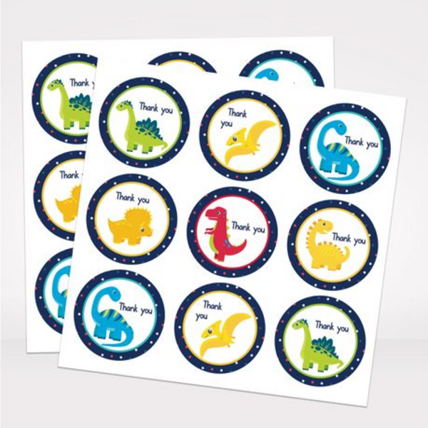 Party Favor Bags with Stickers - Dinosaur Theme, Party Favor Bags with Stickers – Dinosaur Theme (12 Bags)
