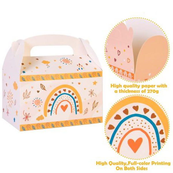 Party Favor Boxes - Rainbow Theme - 12 Boxes, Party Favor Boxes – Rainbow Theme – 12 Boxes