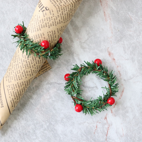 Napkin Rings - Christmas Wreath, Napkin Rings – Christmas Wreath (Set of 10)