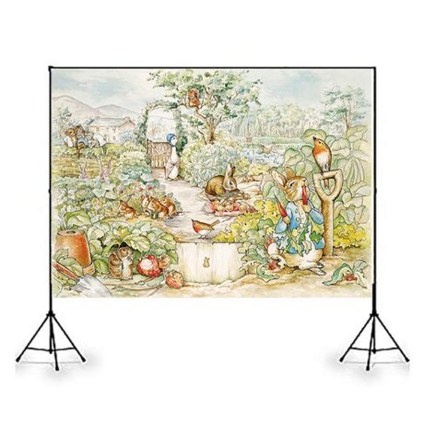 Large Peter Rabbit Themed Backdrop, Kids Birthday Party and Photography Backdrop – Peter Rabbit