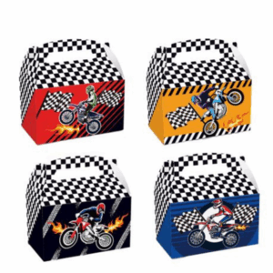 Party Favor Boxes - Motocross Theme - 12 Boxes