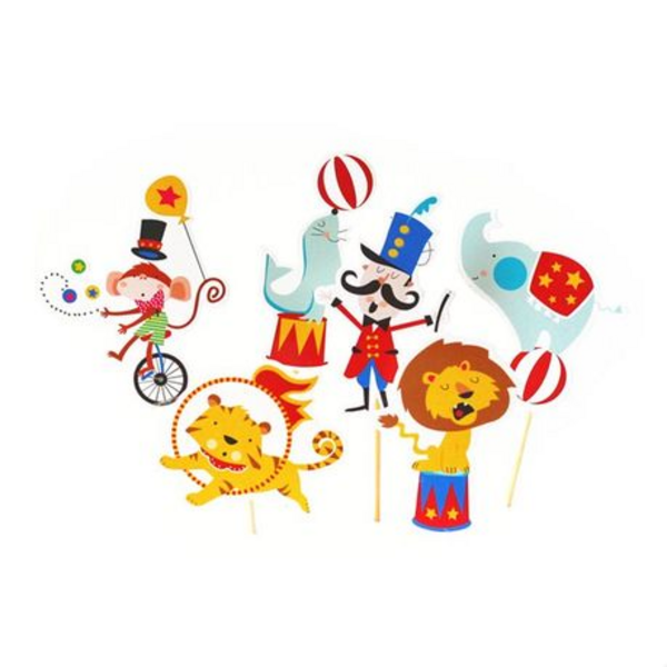 Circus Themed Cupcake Toppers, Circus Themed Cupcake Toppers (24 Toppers)