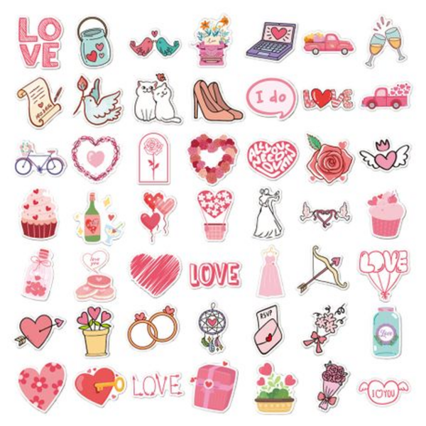 Variety Stickers - Valentine's Themed, Variety Stickers – Valentine’s Themed