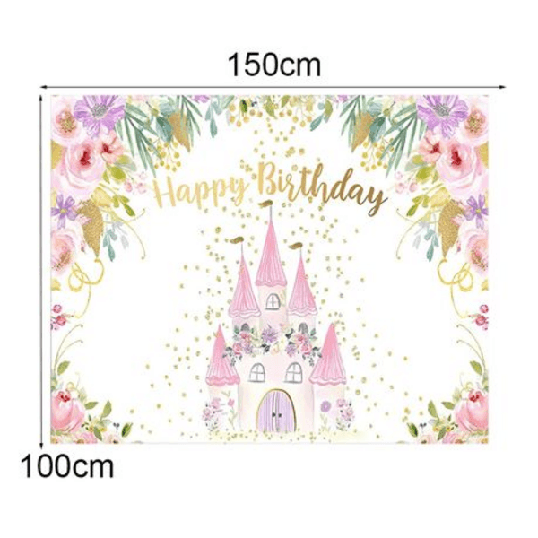 Small Kids Birthday Party Table and Photography Backdrop (Princess Theme), Small Kids Birthday Party Table and Photography Backdrop (Princess Theme)