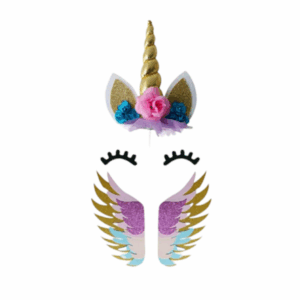 Unicorn Cake Topper Decoration with Wings