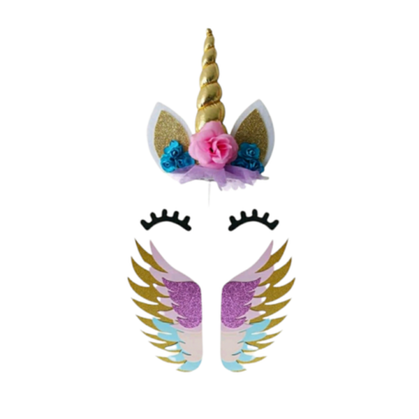 Unicorn Cake Topper Decoration with Wings, Unicorn Cake Topper Decoration with Wings