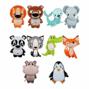 Wild One Animal Birthday Party Balloon Set - Set of 10