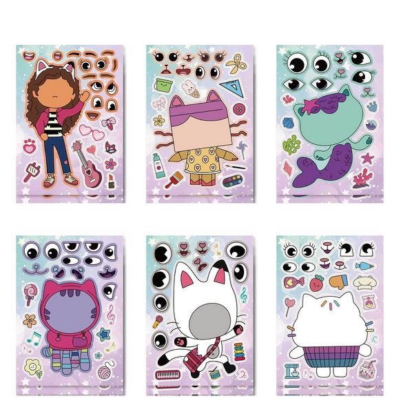 Gabby's Dollhouse Themed Stickers, Gabby’s Dollhouse Themed Stickers – 12 Sheets