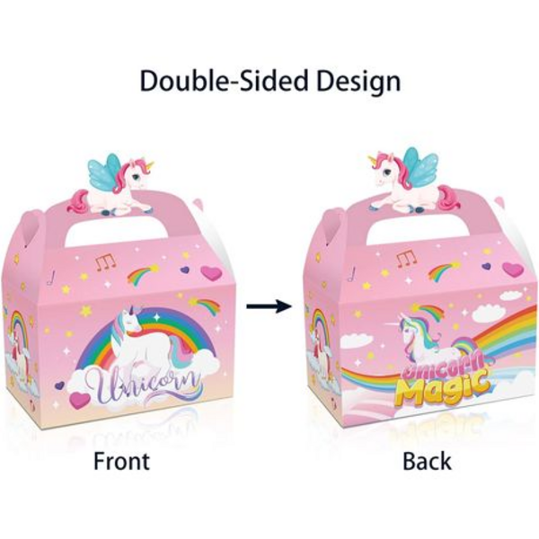 Party Favor Boxes - Unicorn Rainbow Theme (12 Boxes), Party Favor Boxes – Unicorn Rainbow Theme (12 Boxes)