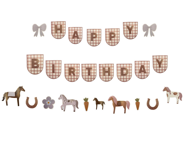 Happy Birthday Banner - Horse Themed, Happy Birthday Banner – Horse Themed
