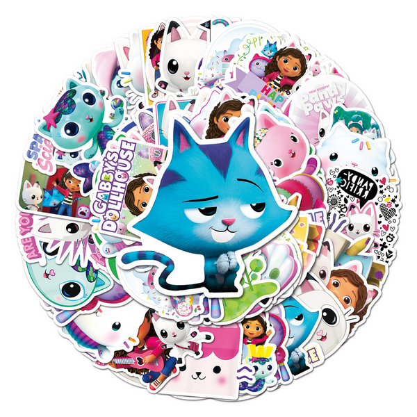 Gabby's Dollhouse Themed Stickers, Gabby’s Dollhouse Themed Stickers – 50 Stickers