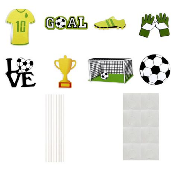 Soccer Themed Cupcake Toppers - 8 Topper, Soccer Themed Cupcake Toppers – 8 Topper