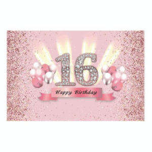 Small Birthday Party Table and Photography Backdrop - 16th Birthday