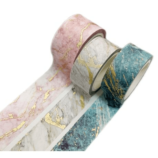 Washi Tape Box Set of 3 (Gold Marble Multi), Washi Tape Box Set of 3 (Gold Marble Multi)