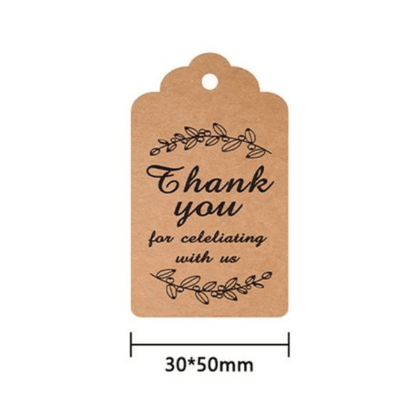 Thank You Tags with String (Leaf Branch) (100 tags), Thank You Tags with String (Leaf Branch) (100 tags)
