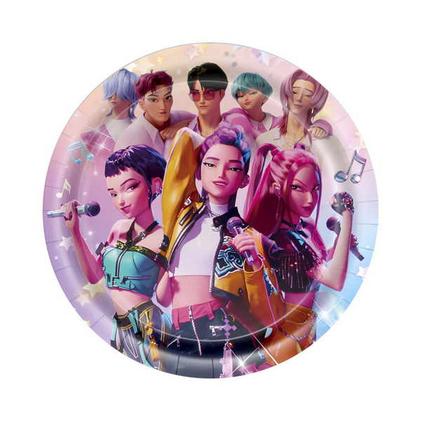 KPop Demon Hunters Large Paper Plates, KPop Demon Hunters Large Paper Plates (10 Plates)