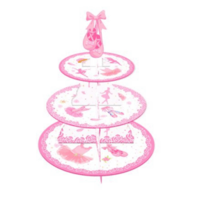 Kids Birthday Party 3 Tier Cupcake Stand - Ballet