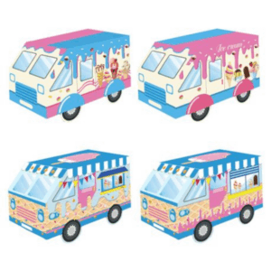 Party Favor Boxes - Ice Cream Truck Theme - 12 Boxes