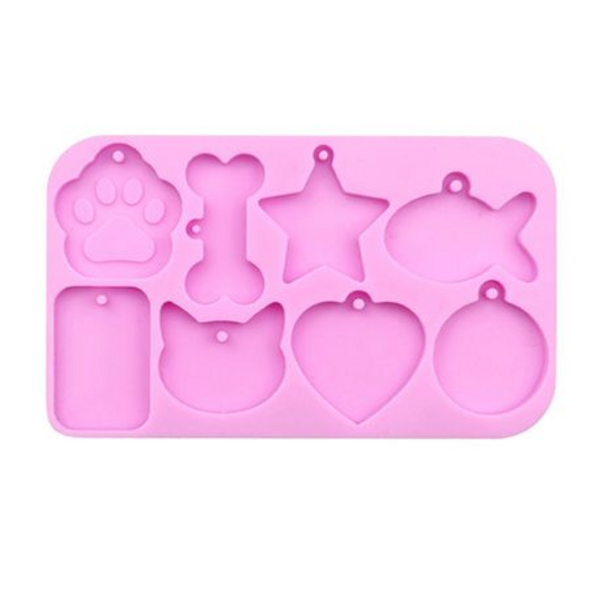 Variety Keyring / Pet Tag Resin Epoxy Mold, Variety Keyring / Pet Tag Resin Epoxy Mold