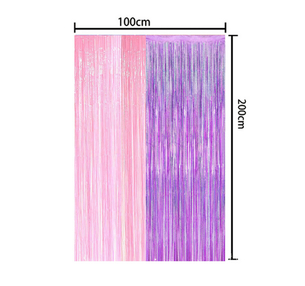 Multicolored Foil Backdrop, Multicolored Foil Backdrop – Pink and Purple