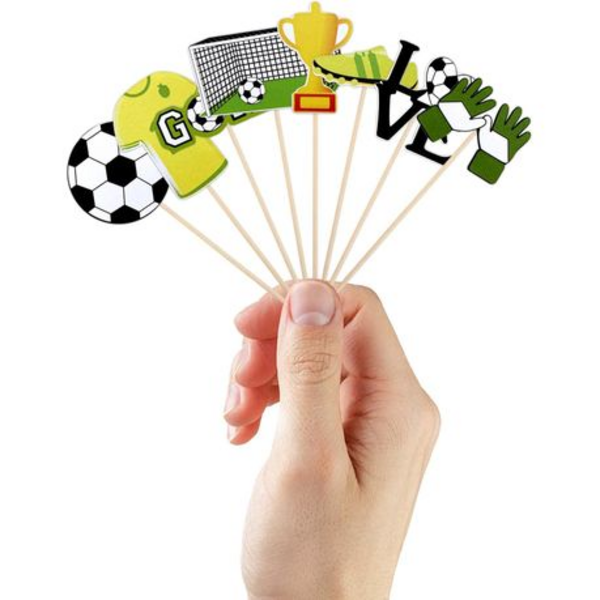 Soccer Themed Cupcake Toppers - 8 Topper, Soccer Themed Cupcake Toppers – 8 Topper