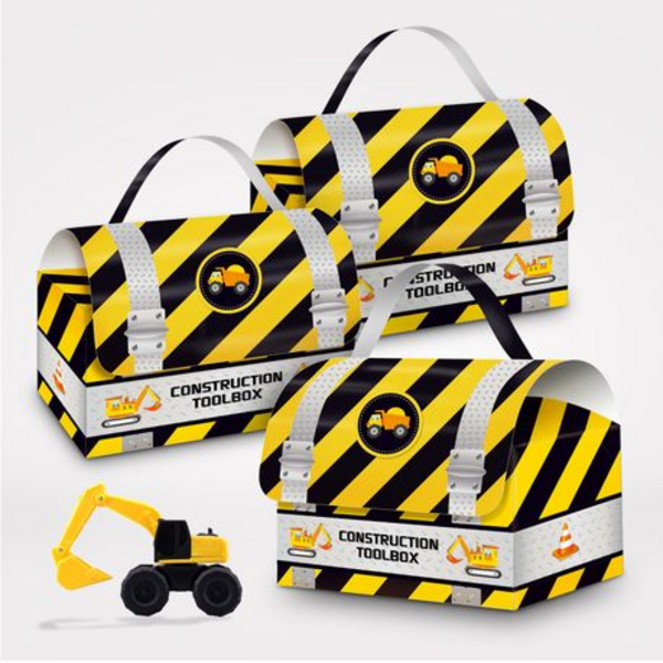 Party Favor Boxes - Construction Theme (12 Boxes), Party Favor Boxes – Construction Theme (12 Boxes)