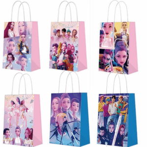 Party Favor Bags with Handles - KPop Demon Hunters (12 Bags)