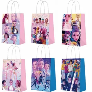 Party Favor Bags with Handles - KPop Demon Hunters (12 Bags)