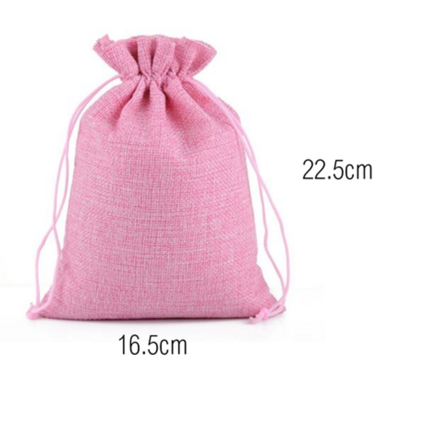 Jute Burlap Drawstring Favor Bags, Jute Burlap Drawstring Favor Bags – 10 Bags