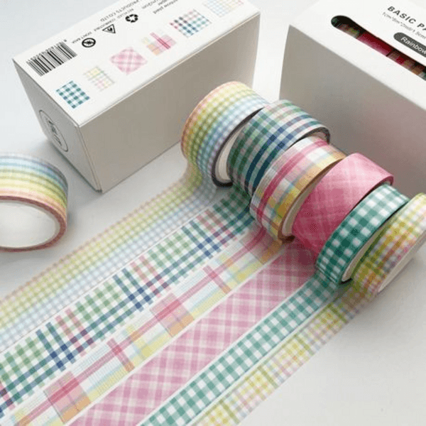 Washi Tape Box Set of 6 (Tartan Multi), Washi Tape Box Set of 6 (Tartan Multi)