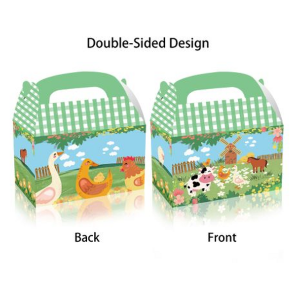 Party Favor Boxes - Pink Farm Theme (12 Boxes), Party Favor Boxes – Pink Farm Theme (12 Boxes)