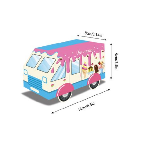 Ice Cream Truck Party Favor Boxes, Party Favor Boxes – Ice Cream Truck Theme – 12 Boxes