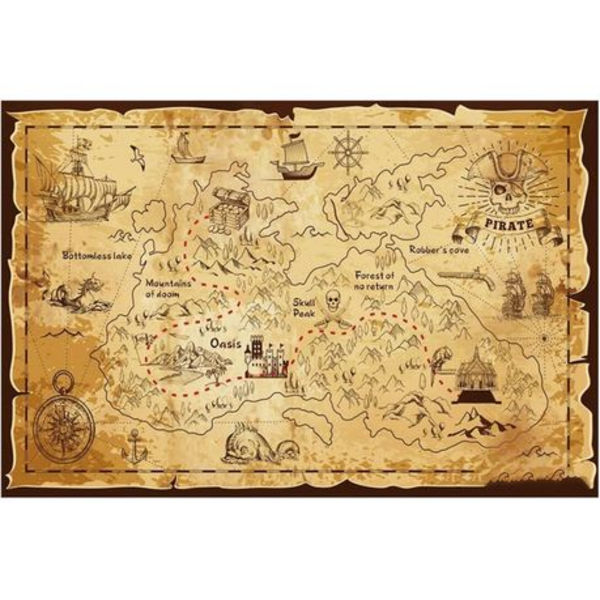 Small Kids Birthday and Photography Backdrop - Pirate Theme, Small Kids Birthday and Photography Backdrop – Pirate Theme