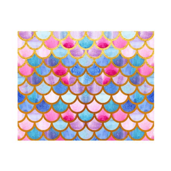 Kids Birthday Party Table and Photography Backdrop (Mermaid Theme), Kids Birthday Party Table and Photography Backdrop (Mermaid Theme)