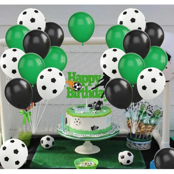 Soccer Themed Latex Balloon Set (15 Balloons), Soccer Themed Latex Balloon Set (15 Balloons)